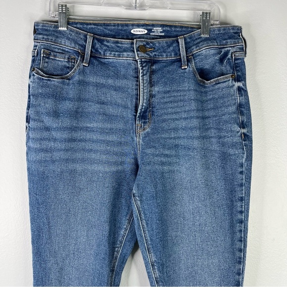 Old Navy Jeans Women's 14 Plus Size Blue Rockstar Super Skinny High Rise Pockets - Picture 3 of 9